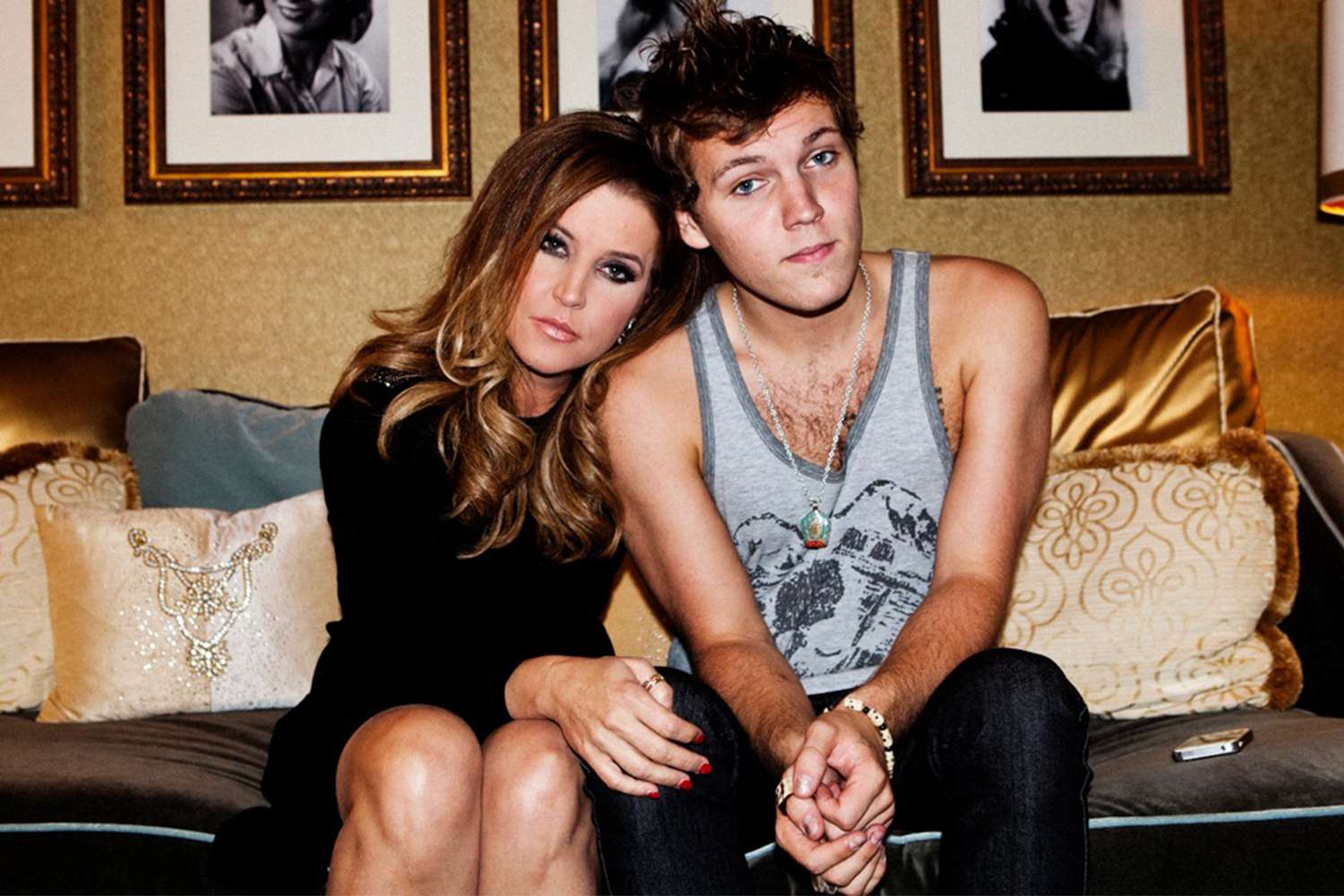 Lisa Marie Presley with her son Benjamin